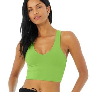 Alo Yoga Airbrush Real Bra Tank Green M